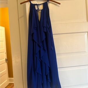 NWT BCBGMaxAzria Blue Ruffled Tiered Mini Sundress
